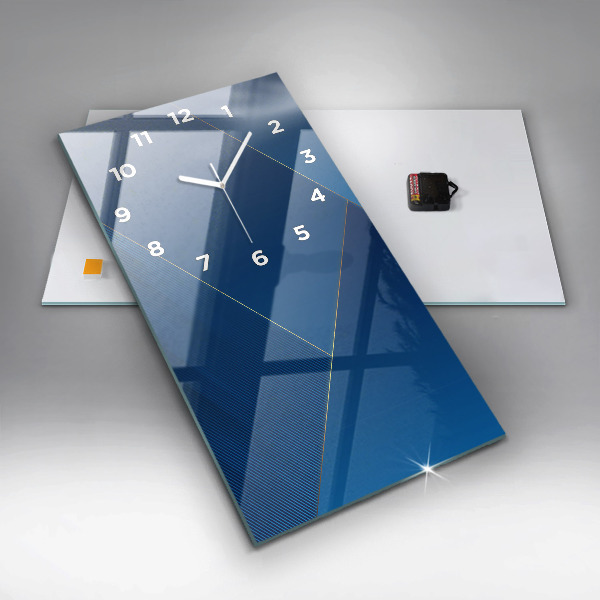 Vertikální skleněné hodiny Ornamentální abstrakce