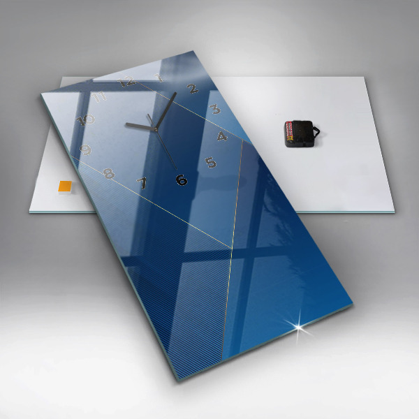 Vertikální skleněné hodiny Ornamentální abstrakce