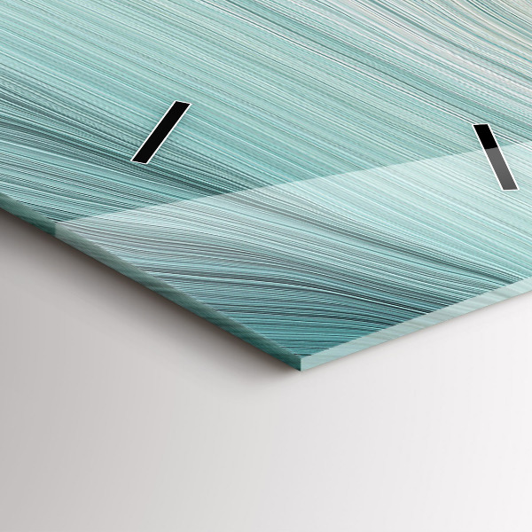 Vertikální skleněné hodiny Abstrakce vln