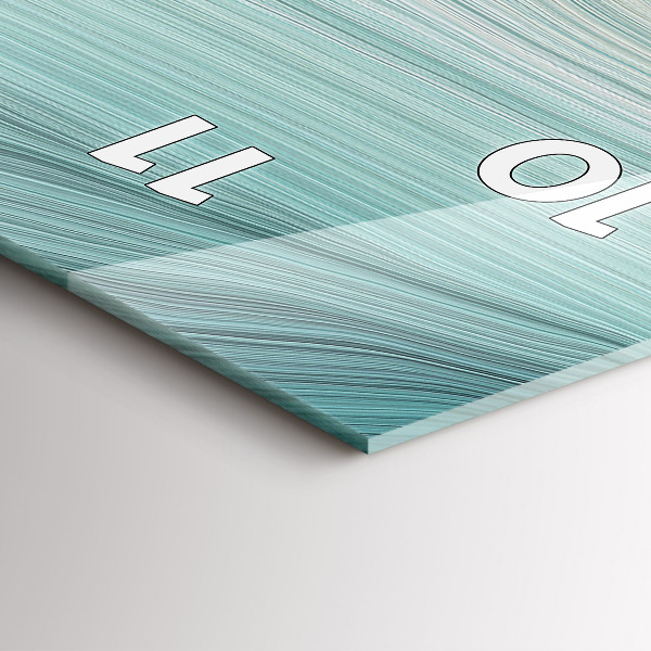 Vertikální skleněné hodiny Abstrakce vln