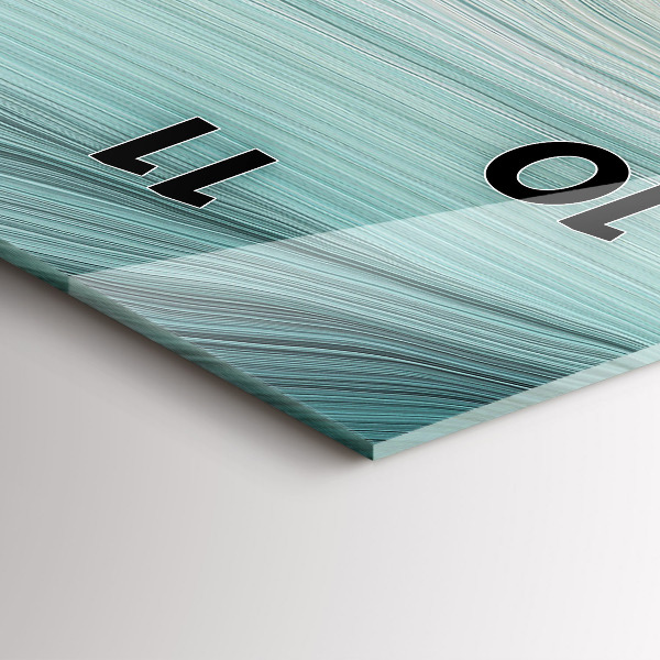 Vertikální skleněné hodiny Abstrakce vln