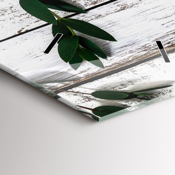 Vertikální skleněné hodiny Lehká dřevěná prkna