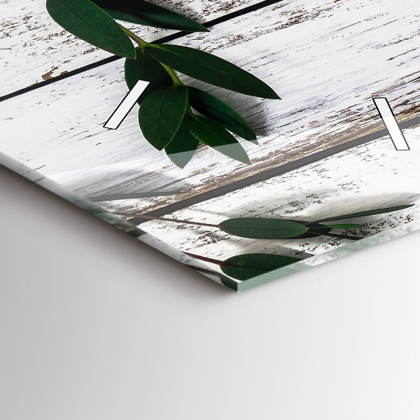 Vertikální skleněné hodiny Lehká dřevěná prkna