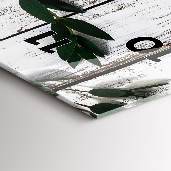 Vertikální skleněné hodiny Lehká dřevěná prkna