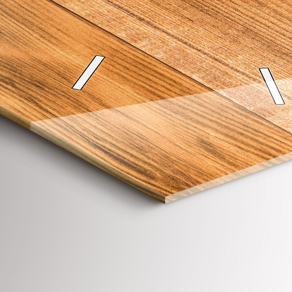 Vertikální skleněné hodiny Dřevěná prkna