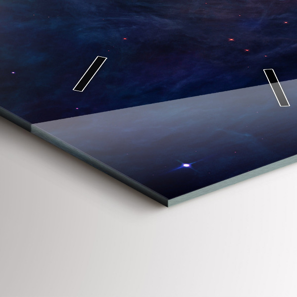 Vertikální skleněné hodiny Galaxie a hvězdy