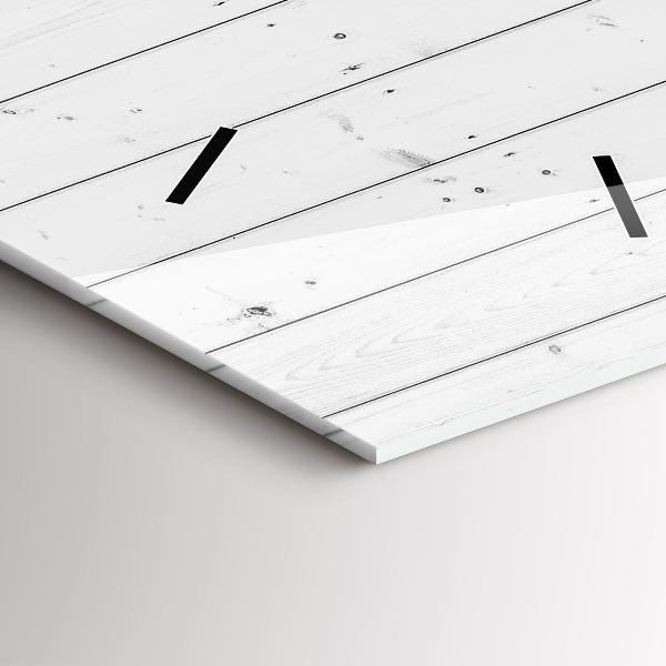 Vertikální skleněné hodiny Vzor dřevěných panelů