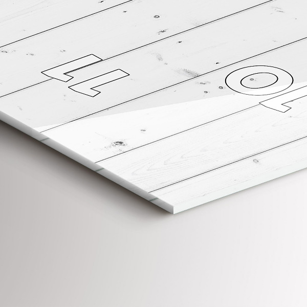 Vertikální skleněné hodiny Vzor dřevěných panelů