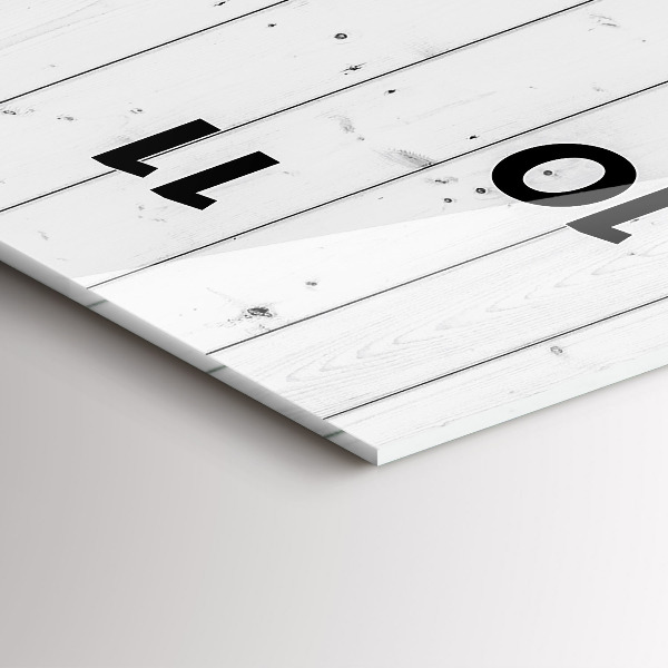 Vertikální skleněné hodiny Vzor dřevěných panelů