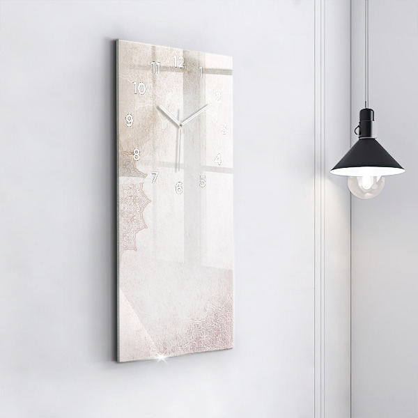 Vertikální skleněné hodiny Dekorativní vzor