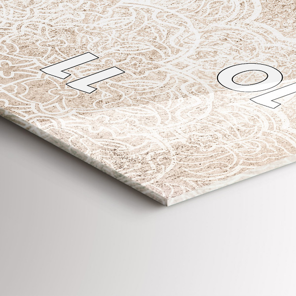 Vertikální skleněné hodiny Dekorativní vzor