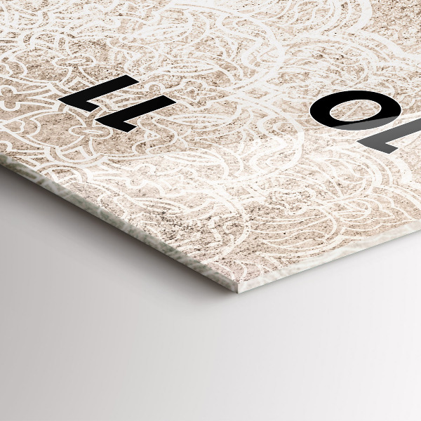 Vertikální skleněné hodiny Dekorativní vzor