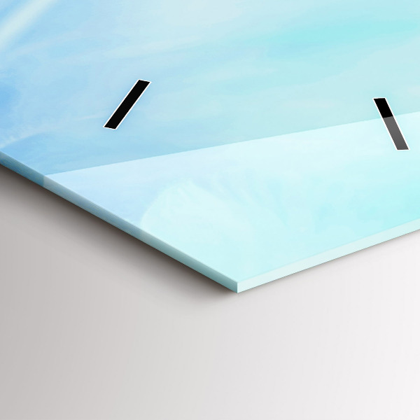 Vertikální skleněné hodiny Barevné peří