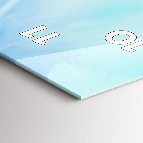 Vertikální skleněné hodiny Barevné peří