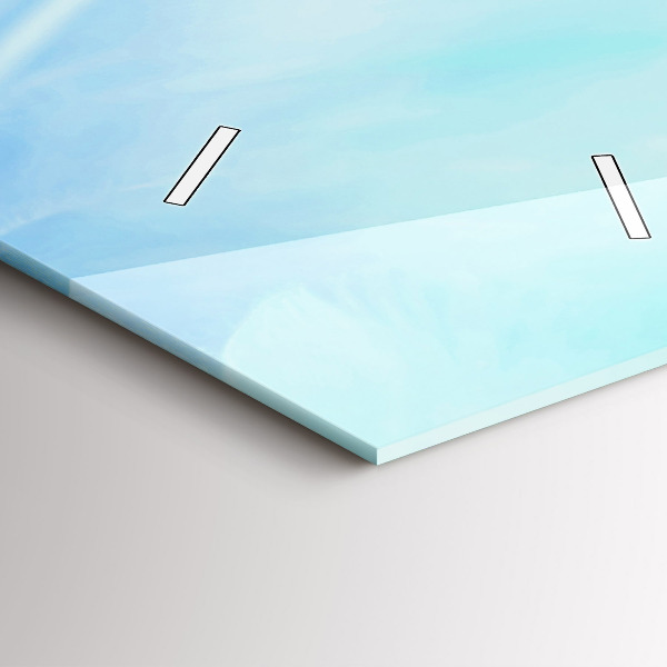 Vertikální skleněné hodiny Barevné peří