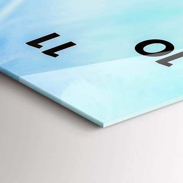 Vertikální skleněné hodiny Barevné peří