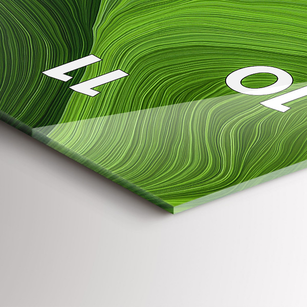 Vertikální skleněné hodiny Moderní vlny