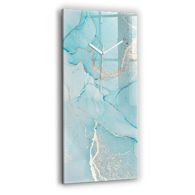 Vertikální skleněné hodiny Dekorativní mramor