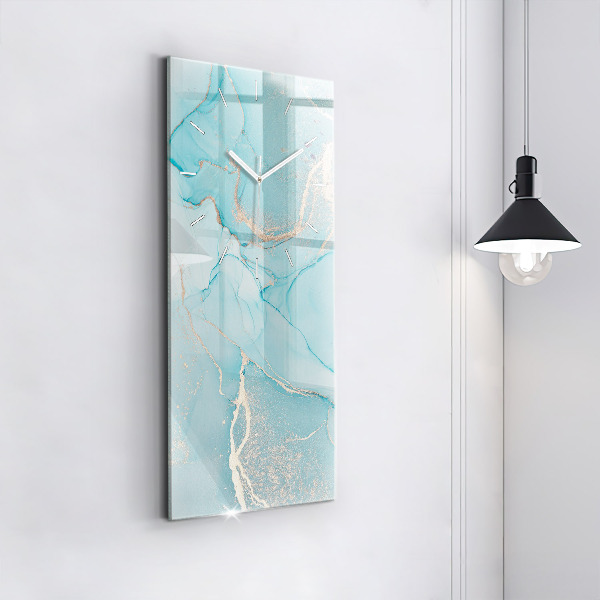 Vertikální skleněné hodiny Dekorativní mramor