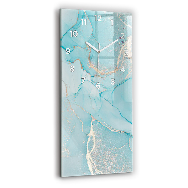 Vertikální skleněné hodiny Dekorativní mramor