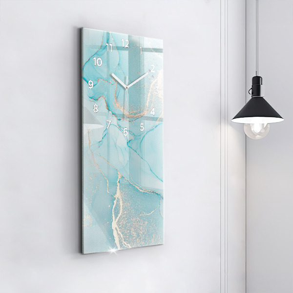 Vertikální skleněné hodiny Dekorativní mramor
