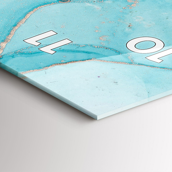 Vertikální skleněné hodiny Dekorativní mramor