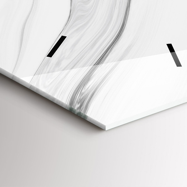 Vertikální skleněné hodiny Dekorativní mramor