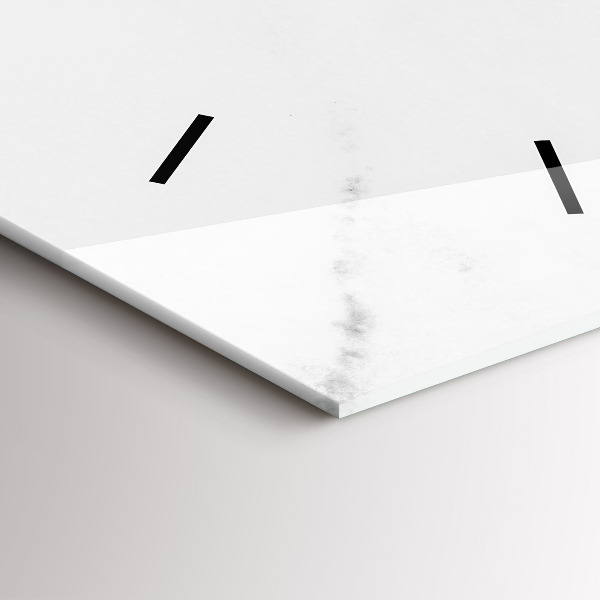 Vertikální skleněné hodiny Elegantní mramor