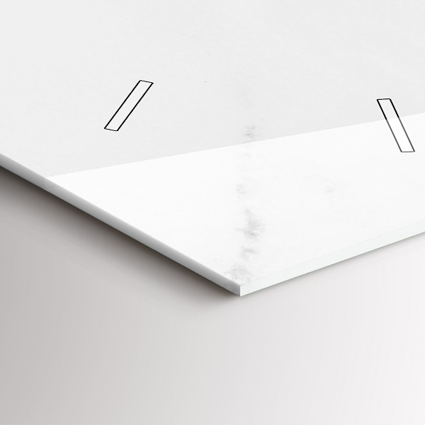 Vertikální skleněné hodiny Elegantní mramor