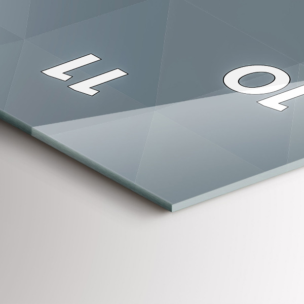 Vertikální skleněné hodiny Šedá abstrakce