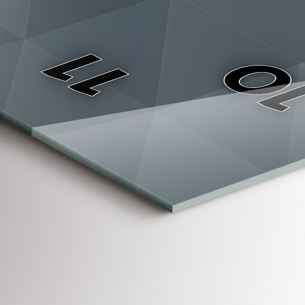 Vertikální skleněné hodiny Šedá abstrakce