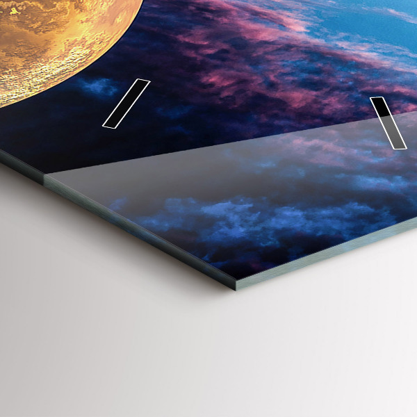 Vertikální skleněné hodiny Velká galaxie