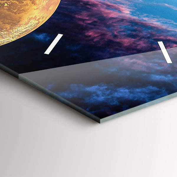 Vertikální skleněné hodiny Velká galaxie