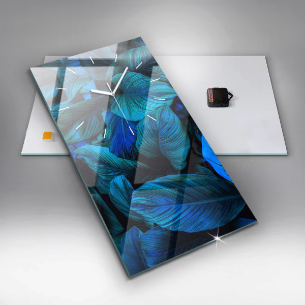 Vertikální skleněné hodiny Tropická příroda