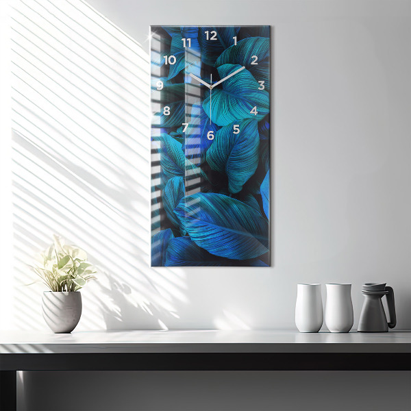 Vertikální skleněné hodiny Tropická příroda