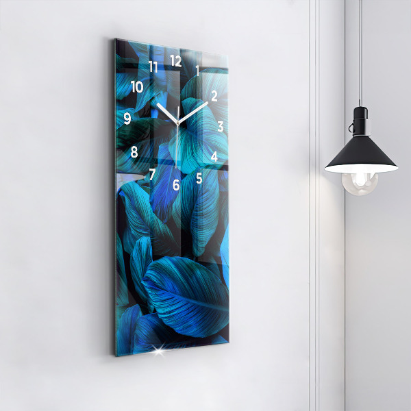 Vertikální skleněné hodiny Tropická příroda