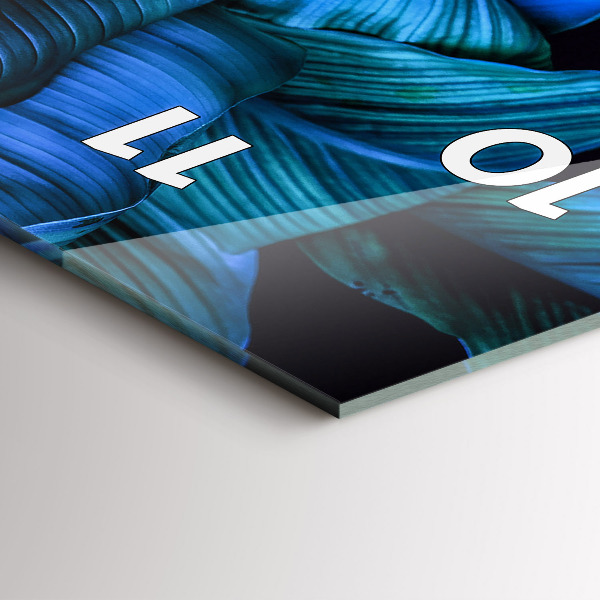 Vertikální skleněné hodiny Tropická příroda