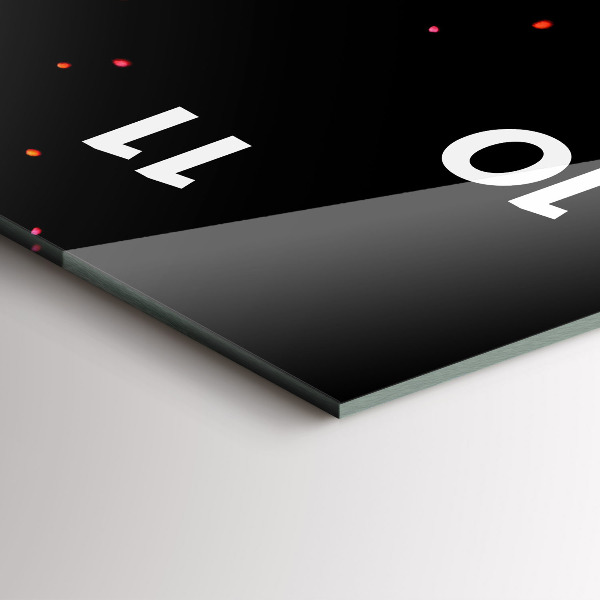 Vertikální skleněné hodiny Exploze barev