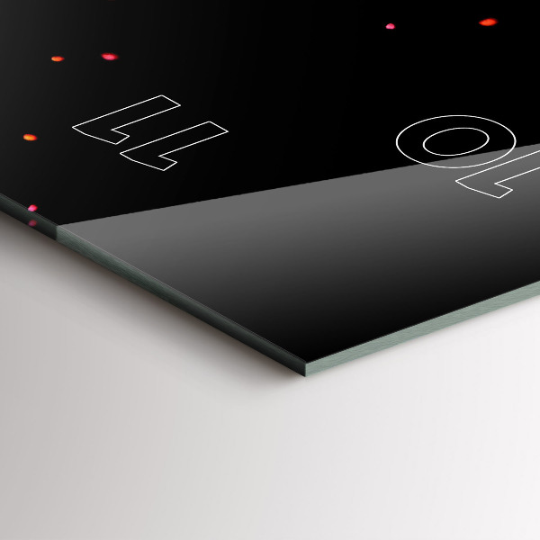 Vertikální skleněné hodiny Exploze barev