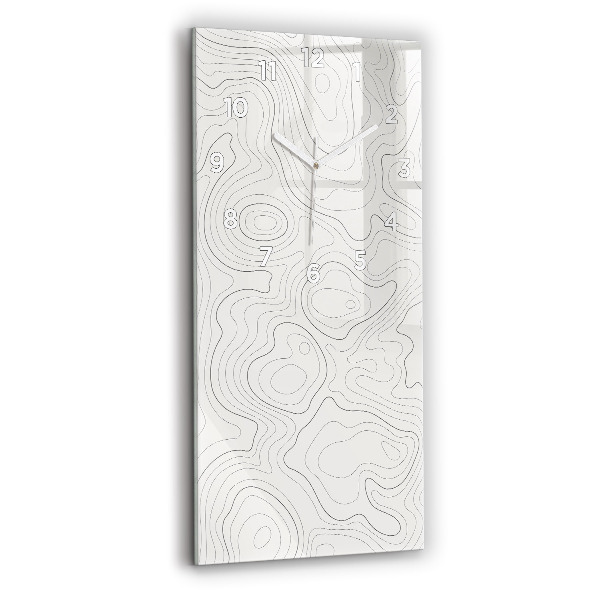 Vertikální skleněné hodiny Skvrny abstraktní