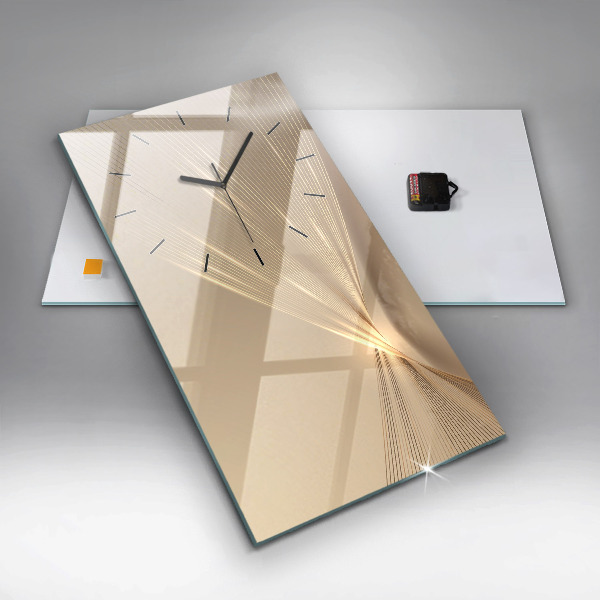 Vertikální skleněné hodiny Abstraktní světlo