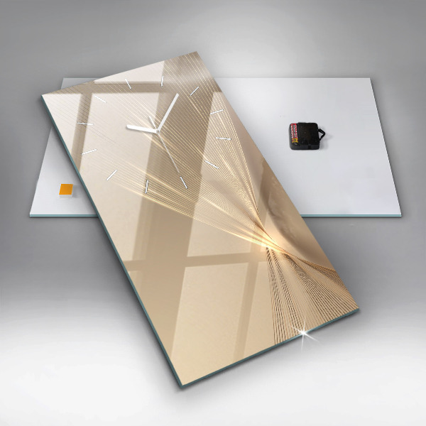 Vertikální skleněné hodiny Abstraktní světlo