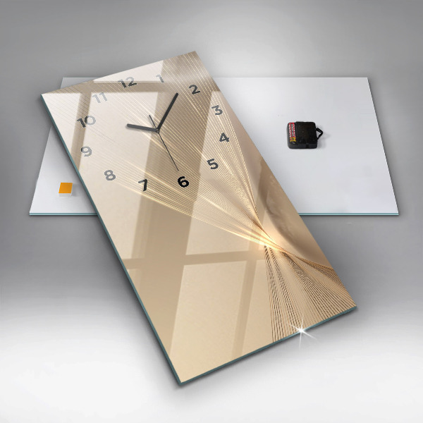 Vertikální skleněné hodiny Abstraktní světlo