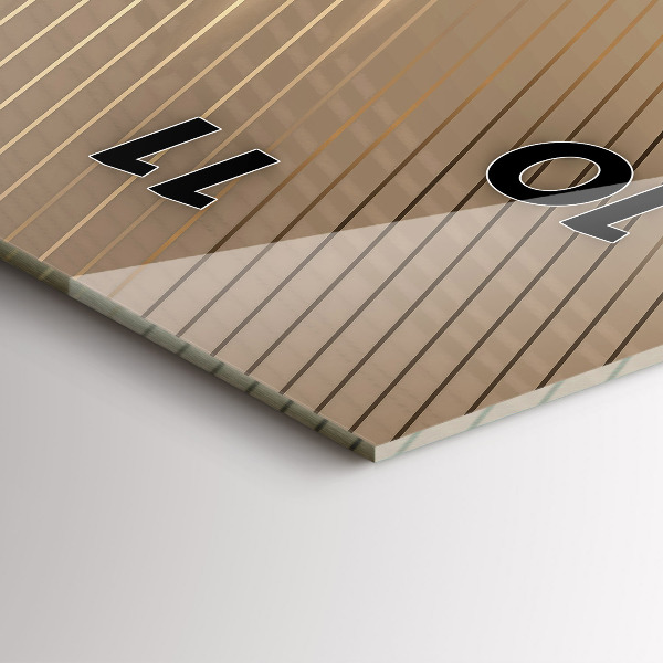 Vertikální skleněné hodiny Abstraktní světlo