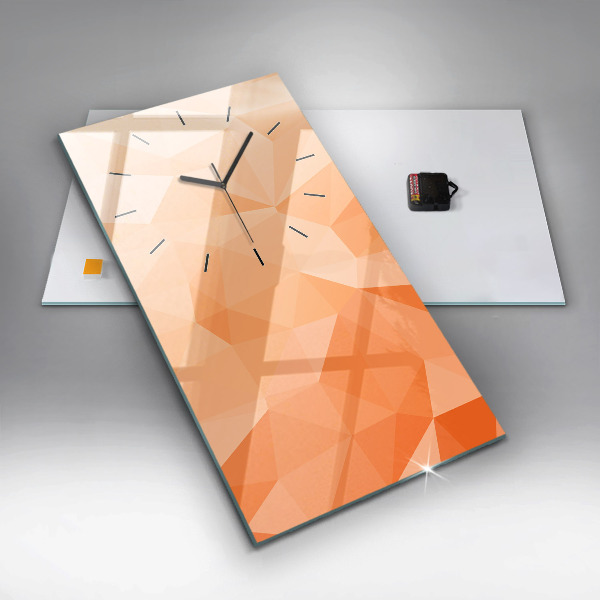 Vertikální skleněné hodiny Abstraktní trojúhelníky