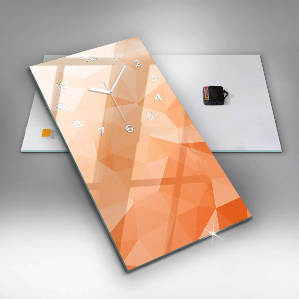 Vertikální skleněné hodiny Abstraktní trojúhelníky