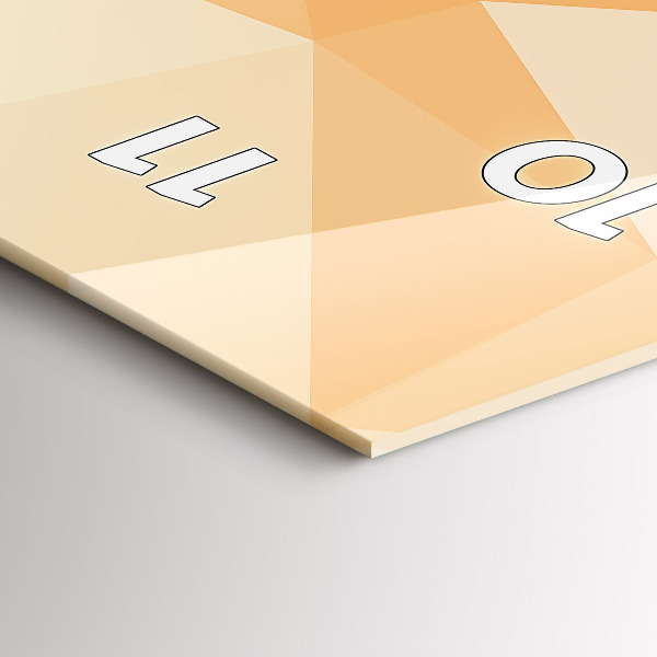 Vertikální skleněné hodiny Abstraktní trojúhelníky