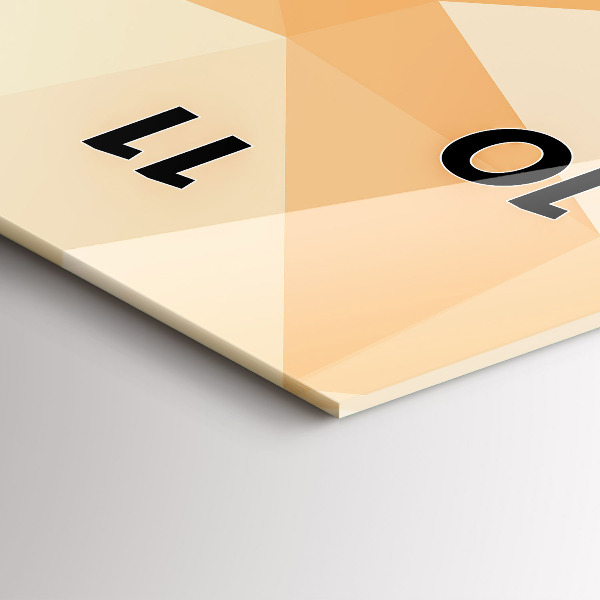 Vertikální skleněné hodiny Abstraktní trojúhelníky