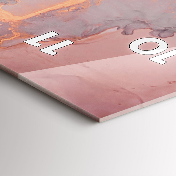 Vertikální skleněné hodiny Mramorová textura