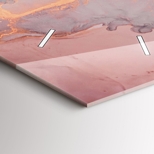 Vertikální skleněné hodiny Mramorová textura